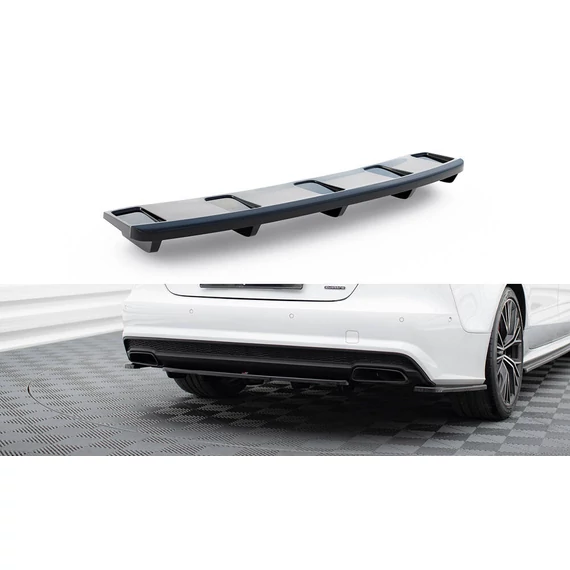 Központi Hátsó SPLITTER AUDI A7 S-LINE (FACELIFT) (with vertical bars)