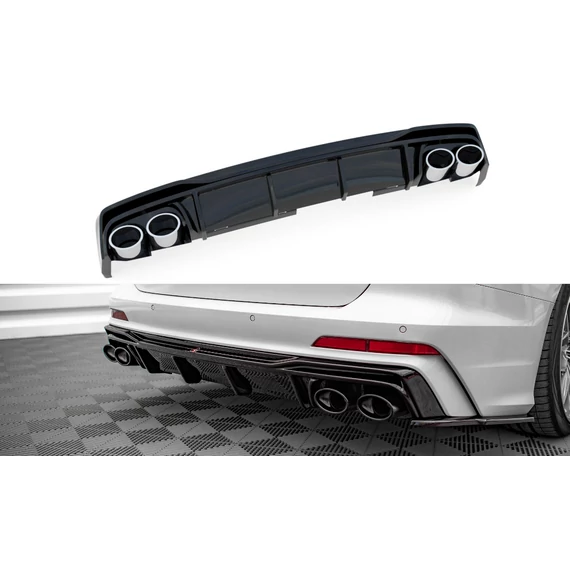 Hátsó Diffúzorok + Exhaust Ends Imitation Audi S6 / A6 S-Line C8