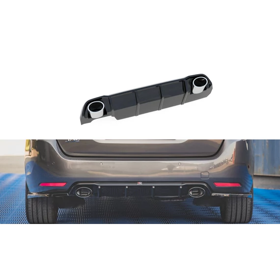 Hátsó Diffúzorok + Exhaust Ends Imitation Peugeot 308 SW Mk2 Facelift