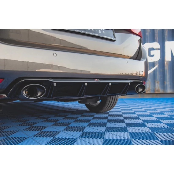 Hátsó Diffúzorok + Exhaust Ends Imitation Peugeot 308 SW Mk2 Facelift
