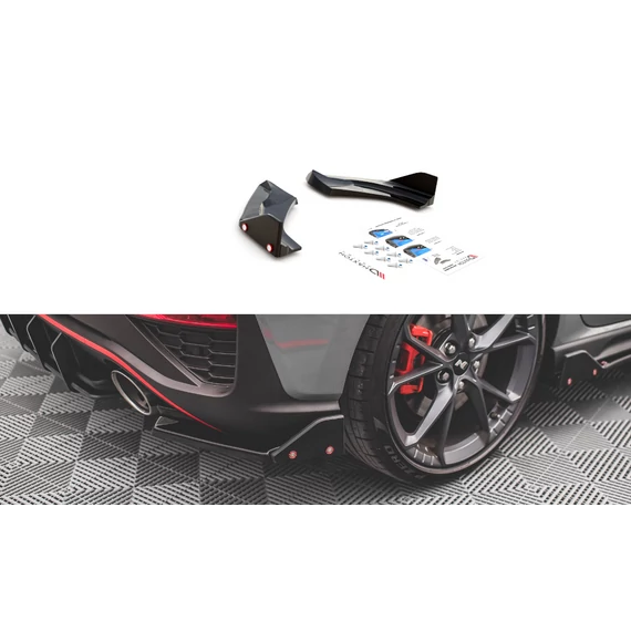 Hátsó Oldalsó Splitter V.1 + Flaps Hyundai I30 N Hatchback Mk3 Facelift