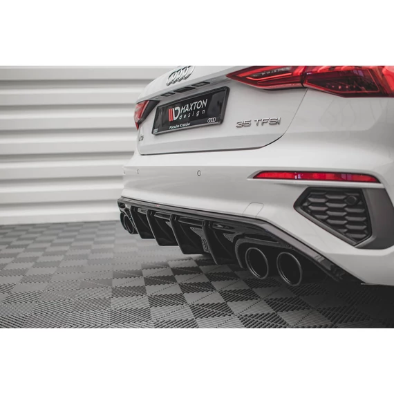 Hátsó Diffúzorok + Exhaust Ends Imitation Audi A3 S-Line Sportback 8Y