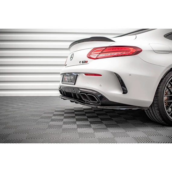 Központi Hátsó Splitter (with vertical bars) Mercedes-AMG C 63AMG Coupe AMG Aero Pack C205 Facelift