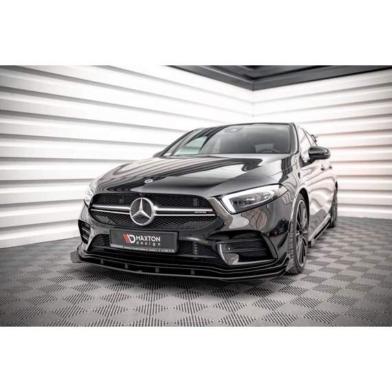 Street Pro Első Splitter + Flaps Mercedes A35 AMG / AMG-Line Aero Pack W177