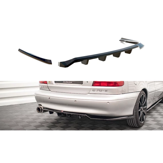 Központi Hátsó Splitter (with vertical bars) Volvo C70 Mk1