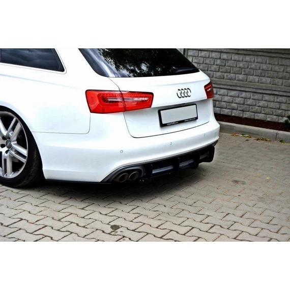 Rear Diffuser & Hátsó Oldalsó Splitter Audi A6 S-Line C7 (exhaust 1x2)