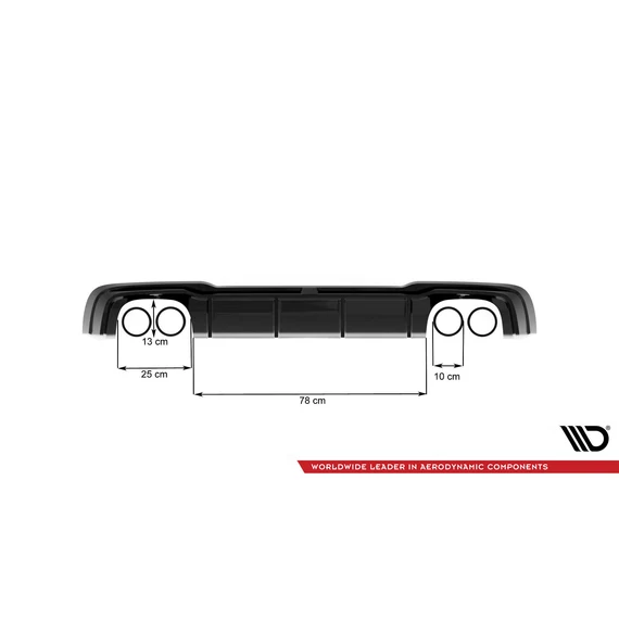 Hátsó Diffúzorok + Milltek Sport Exhaust Audi RS3 Sportback 8V Facelift