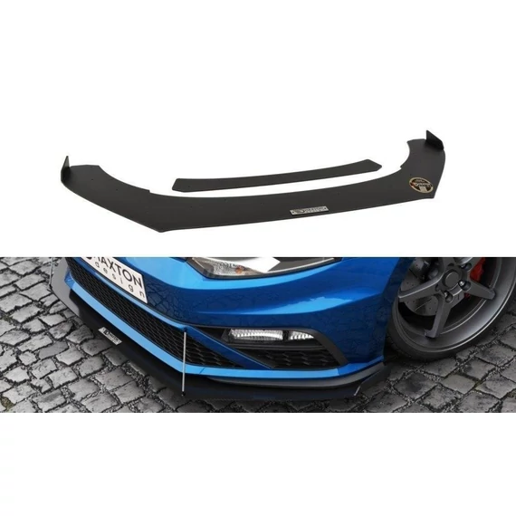 FRONT RACING SPLITTER VW POLO MK5 GTI FACELIFT (with wings)