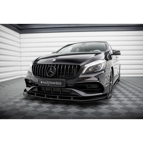 Street Pro Első Splitter + Flaps Mercedes-Benz A AMG-Line W176 Facelift