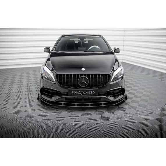 Street Pro Első Splitter + Flaps Mercedes-Benz A AMG-Line W176 Facelift