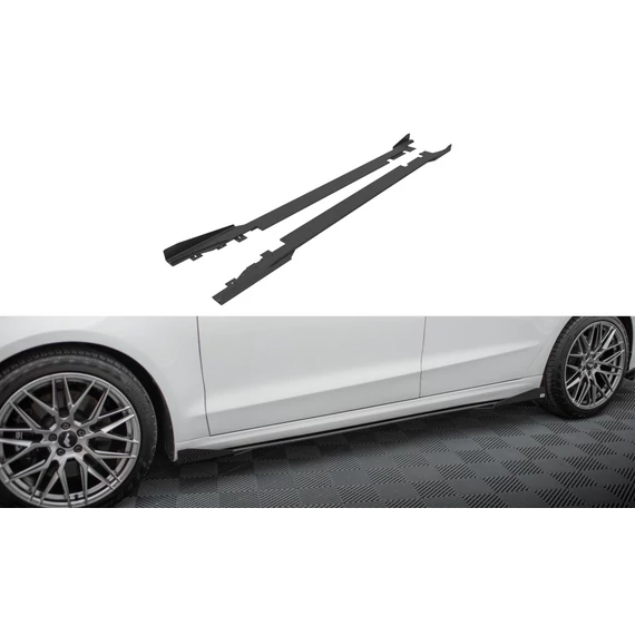 Street Pro Oldalsó szoknyák Diffúzorok + Flaps Ford Mondeo Sport Mk5 Facelift / Fusion Sport Mk2 Facelift