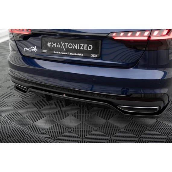 Központi Hátsó Splitter (with vertical bars) V.2 Audi A4 S-Line B9 Facelift