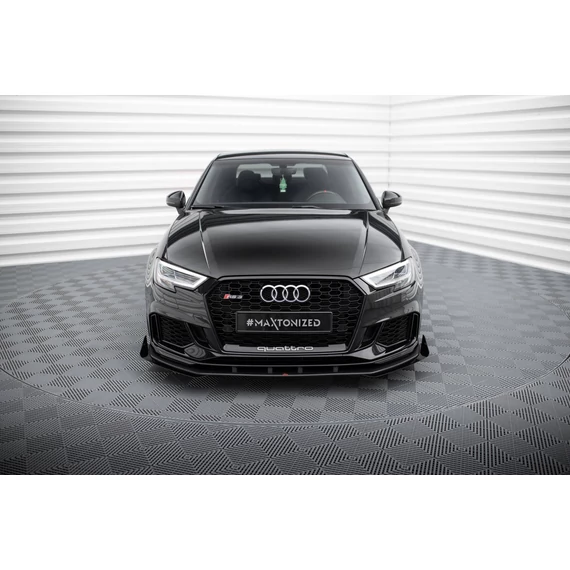 Street Pro Első Splitter V.1 + Flaps Audi RS3 Sedan 8V Facelift