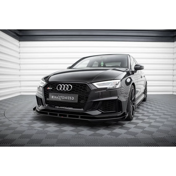 Street Pro Első Splitter V.1 + Flaps Audi RS3 Sedan 8V Facelift