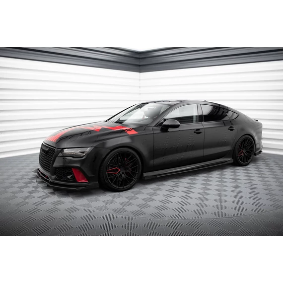 Street Pro Első Splitter + Flaps Audi A7 RS7 Look C7