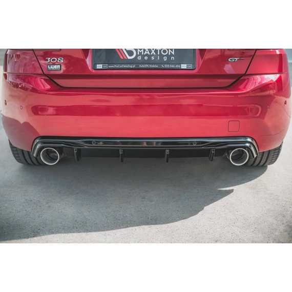 Hátsó Diffúzorok + Exhaust Ends Imitation Peugeot 308 GT Mk2 Facelift
