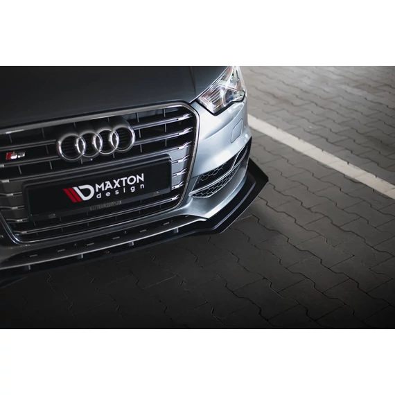 Street Pro Első Splitter + Flaps Audi S3 / A3 S-Line Sedan 8V