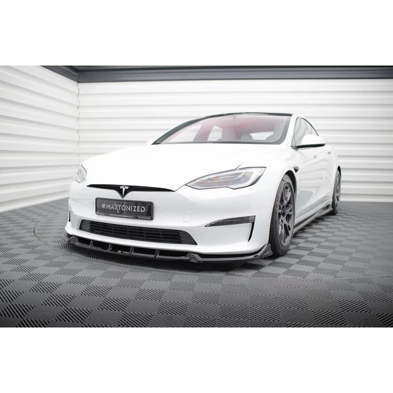 Első Splitter V.1 Tesla Model S Plaid Mk1 Facelift
