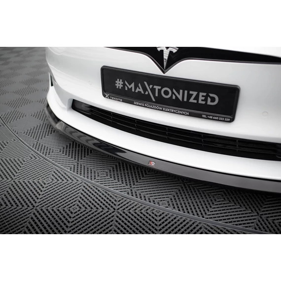 Első Splitter V.2 Tesla Model S Plaid Mk1 Facelift