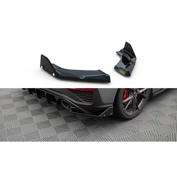 Hátsó Oldalsó Splitter V.4 + Flaps Hyundai I30 N Hatchback Mk3 Facelift