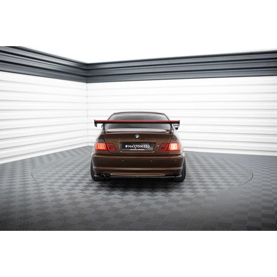 Carbon Spoiler With External Brackets Uprights + LED BMW 3 Coupe E46