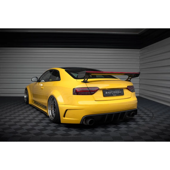 Carbon Spoiler With External Brackets Uprights + LED Audi A5 Coupe 8T