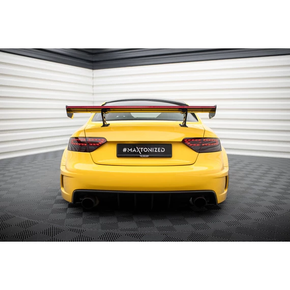 Carbon Spoiler With Internal Brackets Uprights + LED Audi A5 Coupe 8T