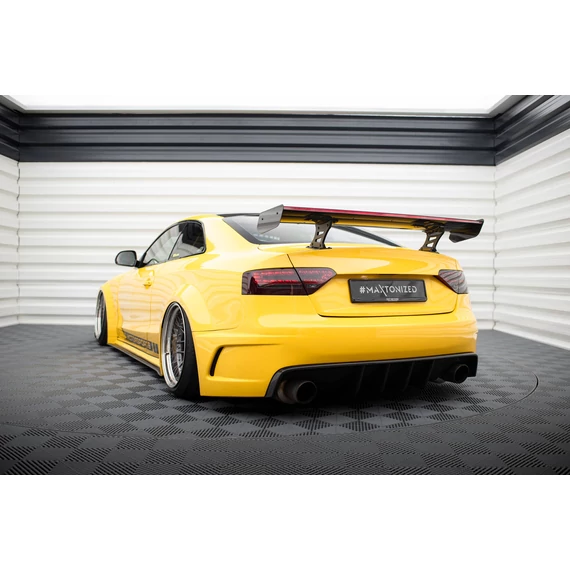 Carbon Spoiler With Internal Brackets Uprights + LED Audi A5 Coupe 8T