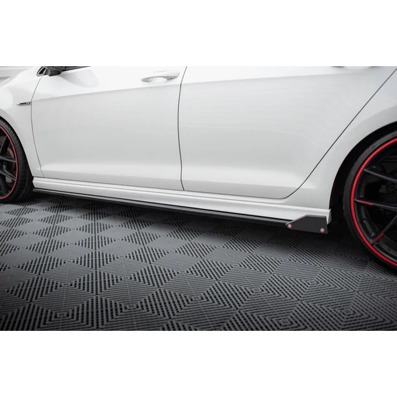 Side Skirts Diffusers V.3 + Flaps Volkswagen Golf R / R-Line Mk7