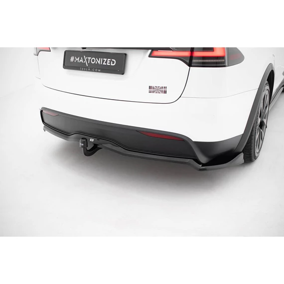 Rear Splitter (with vertical bars) V.2 Tesla Model X Mk1 Facelift