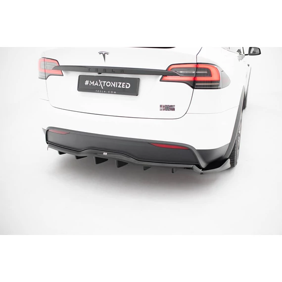 Rear Splitter (with vertical bars) V.2 Tesla Model X Mk1 Facelift