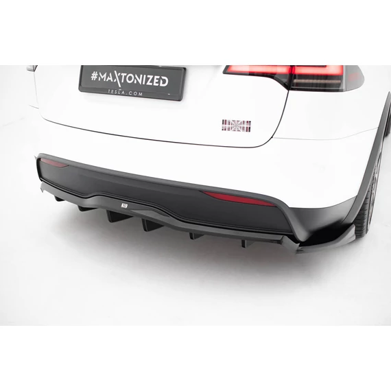 Rear Splitter (with vertical bars) V.2 Tesla Model X Mk1 Facelift