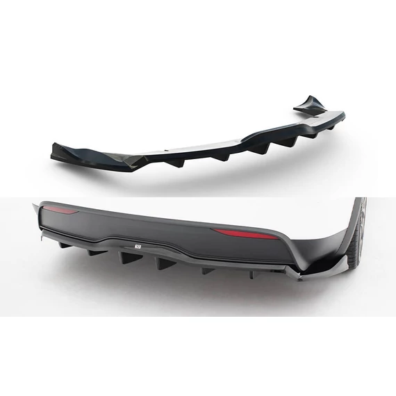 Rear Splitter (with vertical bars) V.2 Tesla Model X Mk1 Facelift