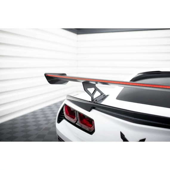 Carbon Spoiler With Internal Brackets Uprights + LED Chevrolet Corvette Stingray / Grand Sport C7