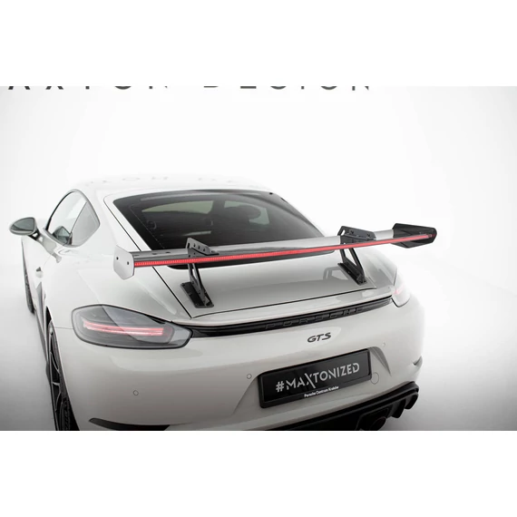 Carbon Spoiler With Upper Swan Mounting V.1 + LED Porsche 718 Cayman 982c