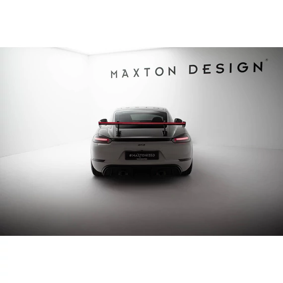 Carbon Spoiler With Upper Swan Mounting V.2 + LED Porsche 718 Cayman 982c