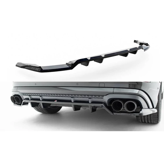 Rear Splitter (with vertical bars) V.2 Audi SQ8 / Q8 S-Line Mk1 Facelift