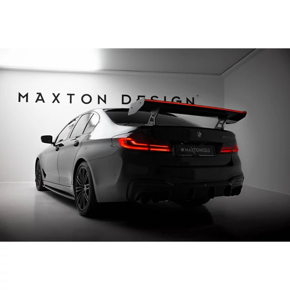 Carbon Spoiler With Internal Brackets Uprights + LED BMW 5 / M5 Sedan G30 / F90