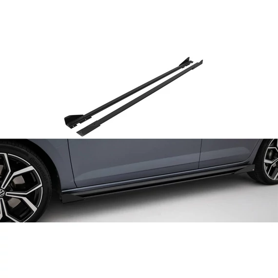 Street Pro Side Skirts Diffusers + Flaps Volkswagen Polo GTI Mk6 Facelift