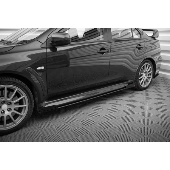Street Pro Side Skirts Diffusers + Flaps Mitsubishi Lancer EVO X