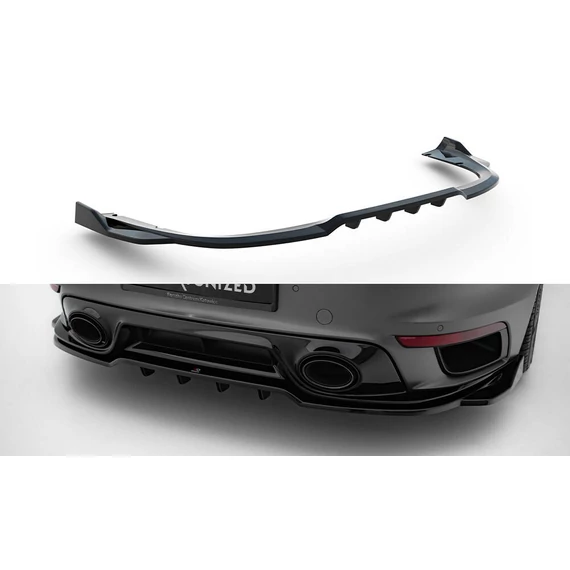 Rear Splitter (with vertical bars) Porsche 911 Turbo S Sport Package 992