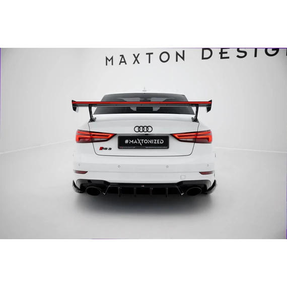 Carbon Spoiler With External Brackets Uprights + LED Audi A3 / A3 S-Line / S3 / RS3 Sedan 8V / 8V Facelift