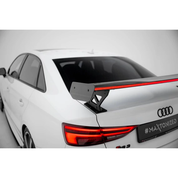 Carbon Spoiler With External Brackets Uprights + LED Audi A3 / A3 S-Line / S3 / RS3 Sedan 8V / 8V Facelift