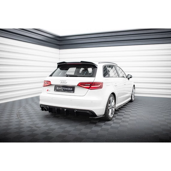 Hátsó Diffúzorok Audi A3 S-Line Sportback 8V (Version with single exhaust tips on one side)