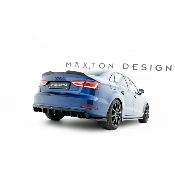 Hátsó Diffúzorok Audi A3 Sedan 8V Facelift  (Version with single exhaust tips on both sides)