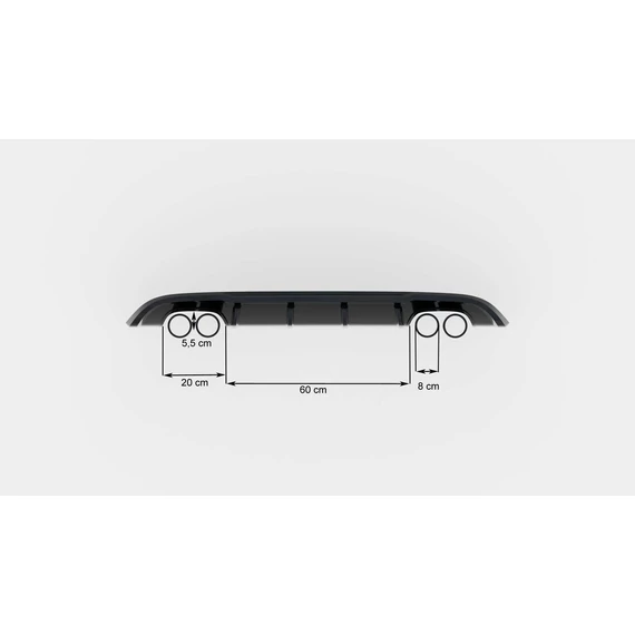 Hátsó Diffúzorok VW GOLF VI WITH 2 EXHAUST HOLE